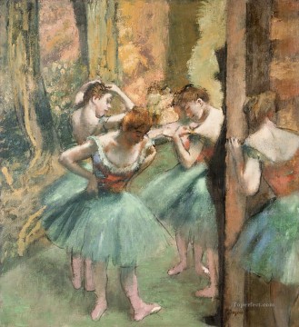 Edgar Degas Painting - Dancers Pink and Green Edgar Degas